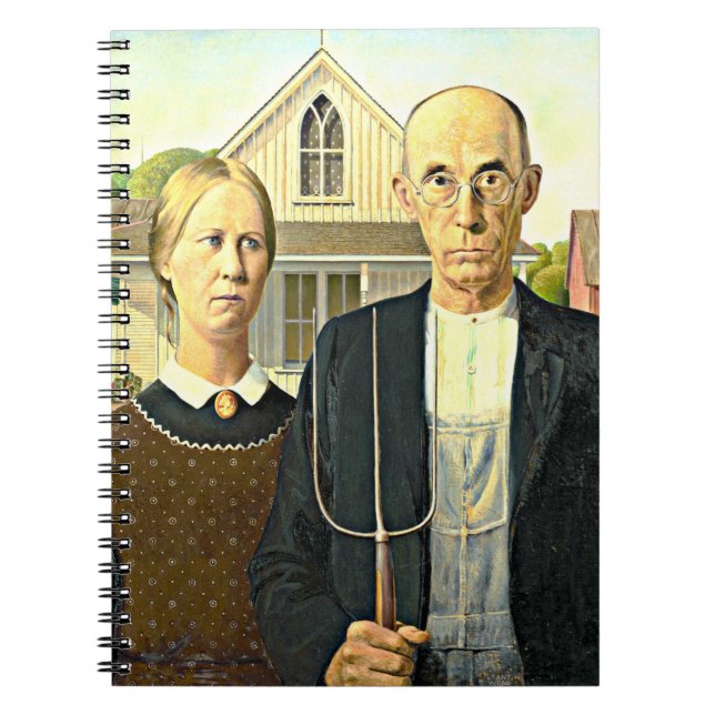Grant Wood - American Gothic Anteckningsbok (Framsidan)