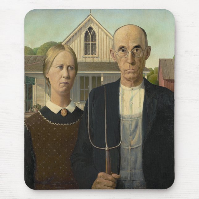 Grant Wood - American Gothic Musmatta (Framsidan)