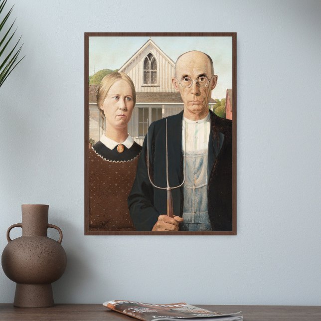 Grant Wood American Gothic Painting Art Print Poster (Skapare uppladdad)