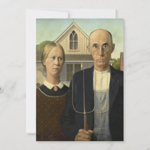 Grant Wood - American Gothic Tack Kort