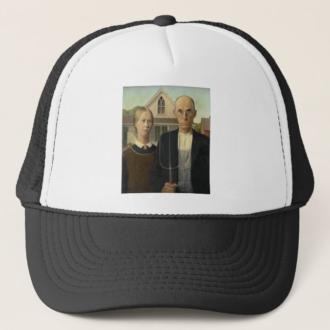 Grant Wood - Amerikansk gotik Truckerkeps (Framsida)