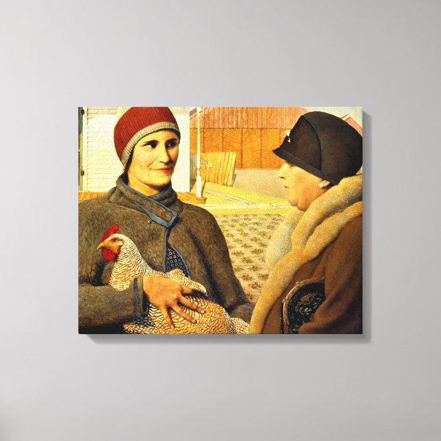 Grant Wood - Appraisal, bra Art-tavla, Canvastryck (Framsida)