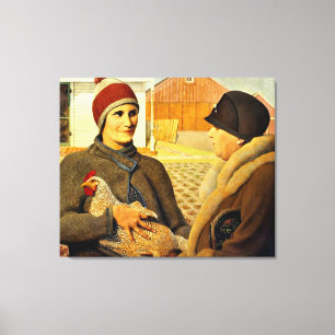 Grant Wood - Appraisal, bra Art-tavla, Canvastryck