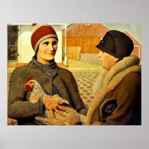 Grant Wood - Appraisal, bra Art-tavla, Poster