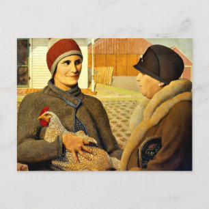 Grant Wood - Appraisal, bra Art-tavla, Vykort