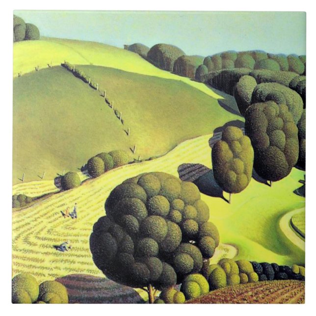 Grant Wood artwork, Young Maj Kakelplatta (Framsidan)