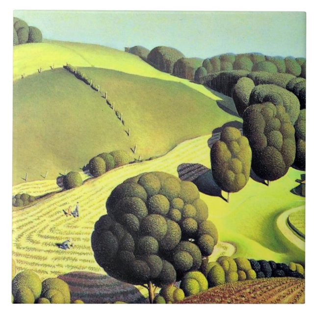 Grant Wood artwork, Young Maj Kakelplatta (Framsidan)