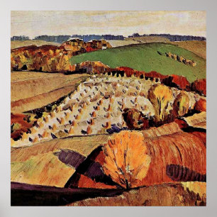 Grant Wood-grafik, liggande, Poster