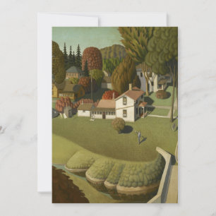 Grant Wood - Herbert Hoovers födelseort Inbjudningar