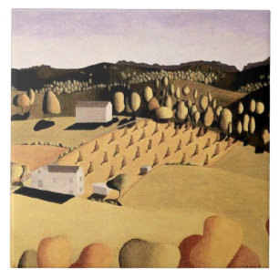 Grant Wood-konstverk, Lite Korn Kakelplatta