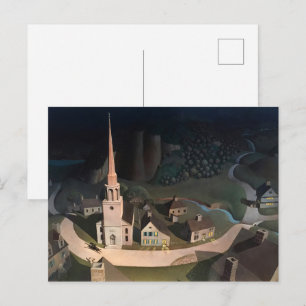 Grant Wood Paul Reveres midnattstur Konst Vykort