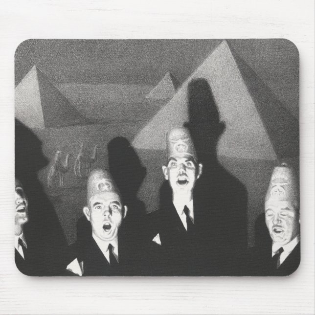Grant Wood Shriner's Quartet (1939) berömd print Musmatta (Framsidan)