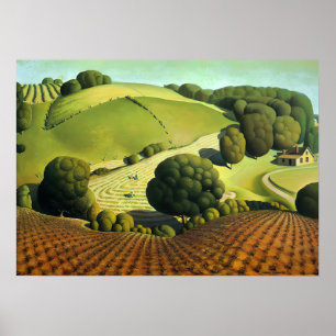 Grant Wood - Young Maj Poster