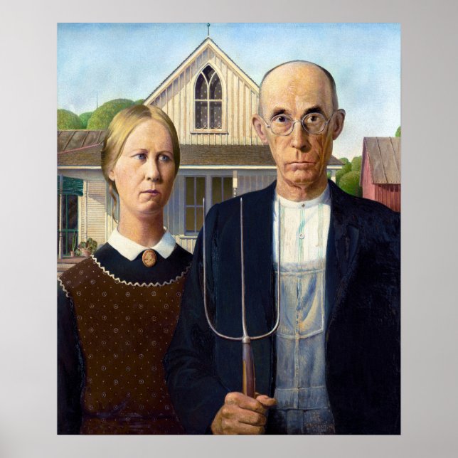 Grant Woods American Gothic  Poster (Framsidan)