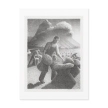 Grant Woods Approaching Storm (1940) berömda tryck