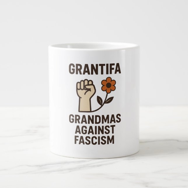Grantifa Mugg – Rolig Aktivist Mormor Jumbo Mugg (Framsidan)
