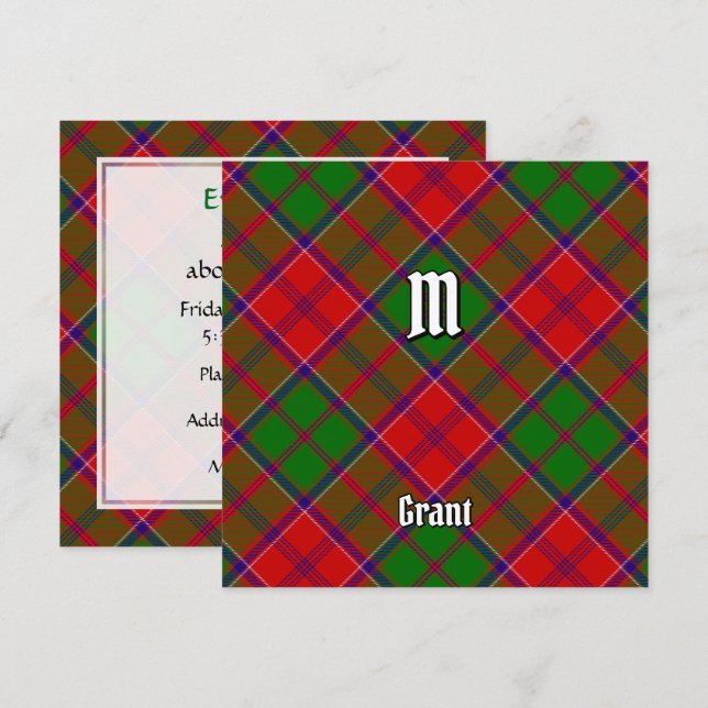 Grantklanens Tartan Inbjudningar (Fram/baksida)