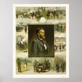 Grant's Career Scenes av L. Prang & Company 1885 Poster