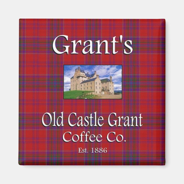 Grant's Old Castle Grant Coffee Co. Magnet (Framsidan)