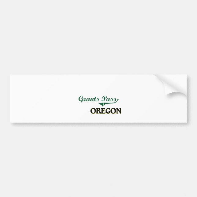 Grants Pass Oregon Klassisk Design Bildekal (Framsidan)