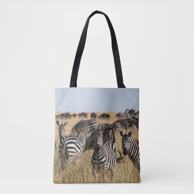 Grant's Zebra Tote Bag Tygkasse (Framsida)