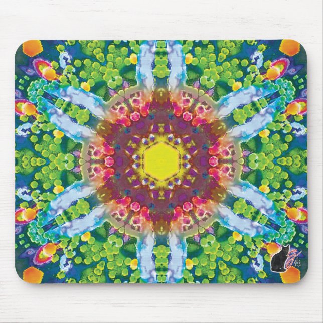 Granular Kaleidoscope Mouse Pad Musmatta (Framsidan)