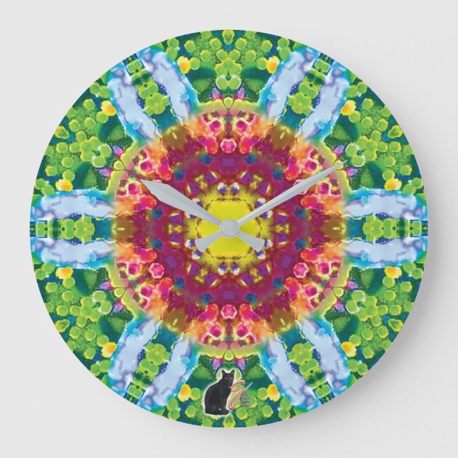 Granular Kaleidoscope Stor Klocka (Framsida)