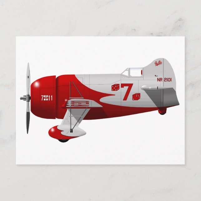 Granville Brothers Aircraft ’Gee Bee R-1’ Vykort (Framsida)