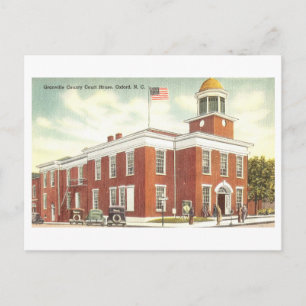 Granville County Court House i Oxford, NC Vykort