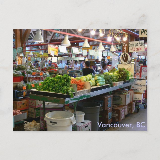 Granville Market - Vancouver, BC Vykort (Framsida)