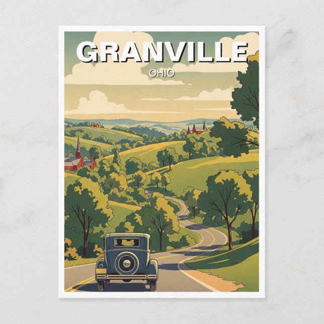 Granville Ohio Travel Vykort (Framsida)
