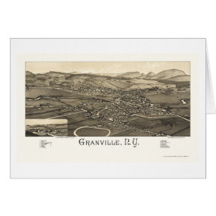 Granville panorama- karta för NY - 1886 Hälsningskort