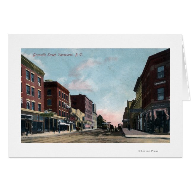 Granville Street View Hälsningskort (Framsidan Horizontal)