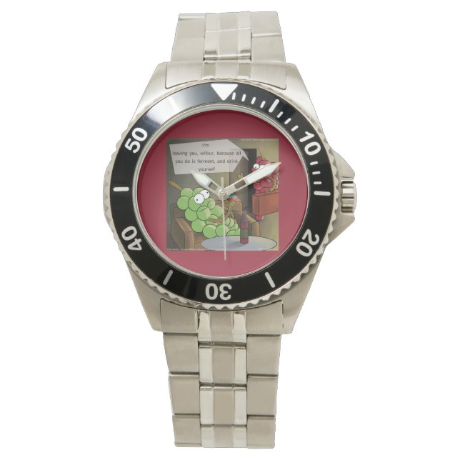 Grape Divorce Funny Watches Armbandsur (Framsida)