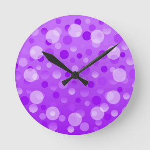 Grape Fizz 'Bubbles'-klocka runt Rund Klocka