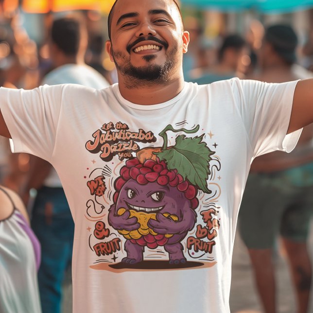 Grape Galore: Tecknade figurer med Jabuticaba T Shirt (Skapare uppladdad)