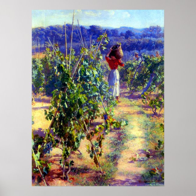 Grape Harvesting Elin Danielson-Gambogi 1900 Poster (Framsidan)