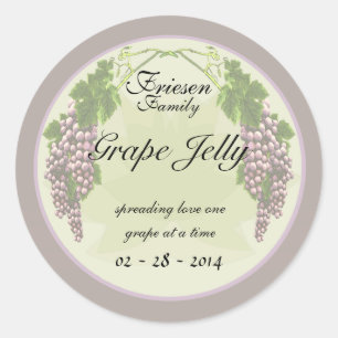 Grape Jelly 1 Runt Klistermärke