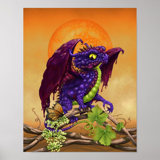 Grape Jelly Dragon 11x14 (4x6 och uppåt) Poster (Framsidan)
