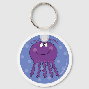 Grape Jellyfish Nyckelring
