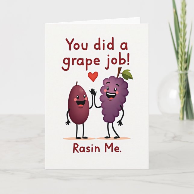 Grape Job Mothers Day Design Card Kort (Framsida)