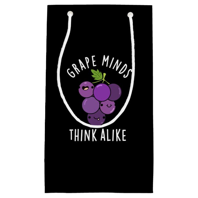 Grape Minds Tänka Alike Funny Fruit Pun Mörk BG (Framsidan)