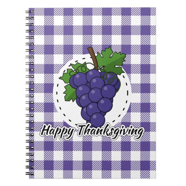 Grape on Violet Play - Happy thanksgiving Anteckningsbok (Framsidan)