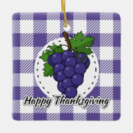 Grape on Violet Play - Happy thanksgiving Julgransprydnad Keramik
