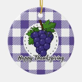 Grape on Violet Play - Happy thanksgiving Julgransprydnad Keramik