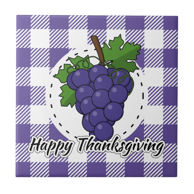 Grape on Violet Play - Happy thanksgiving Kakelplatta (Framsidan)