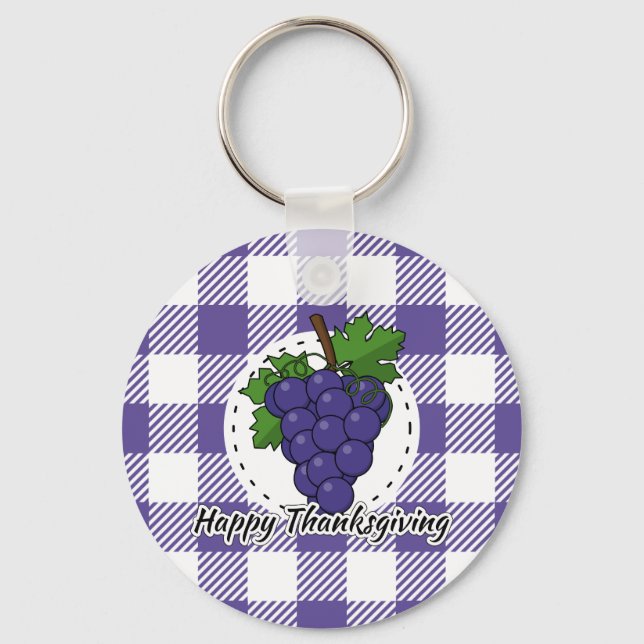 Grape on Violet Play - Happy thanksgiving Nyckelring (Framsida)