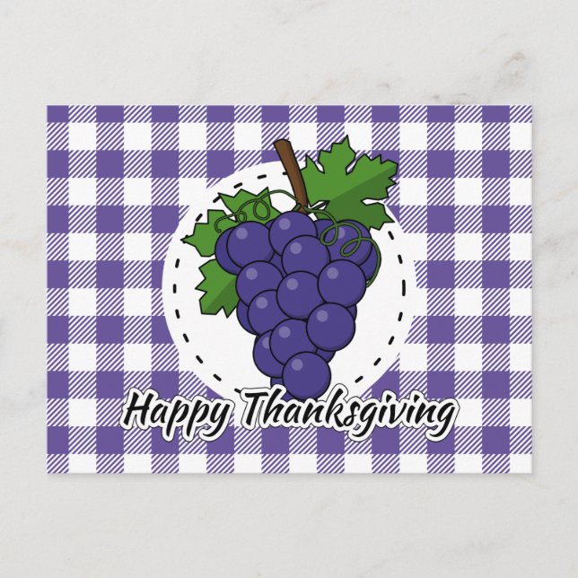 Grape on Violet Play - Happy thanksgiving Vykort (Framsida)
