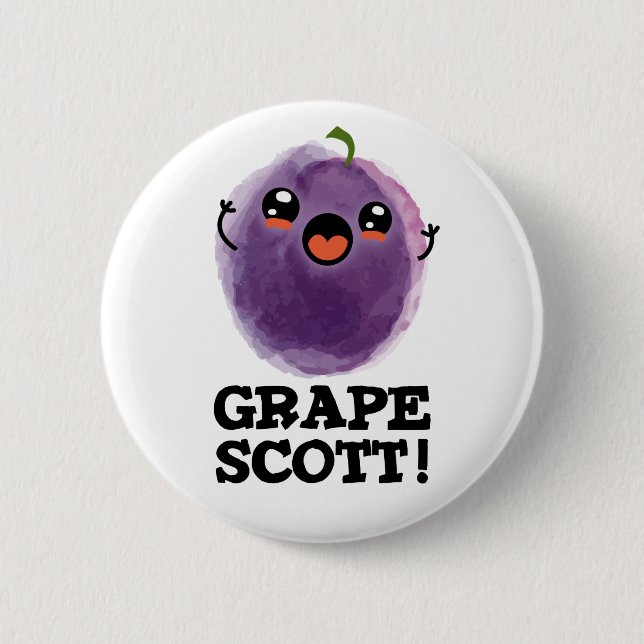 Grape Scott Funny Fruit Grape Pun Knapp (Framsida)