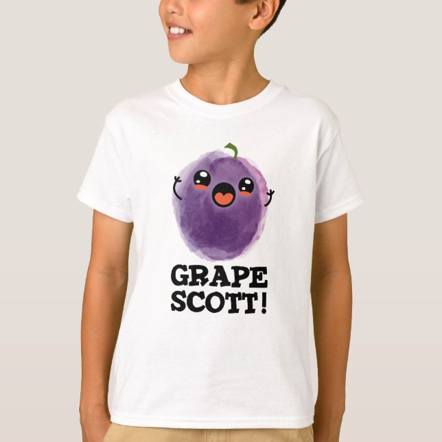 Grape Scott Funny Fruit Grape Pun T Shirt (Framsida)